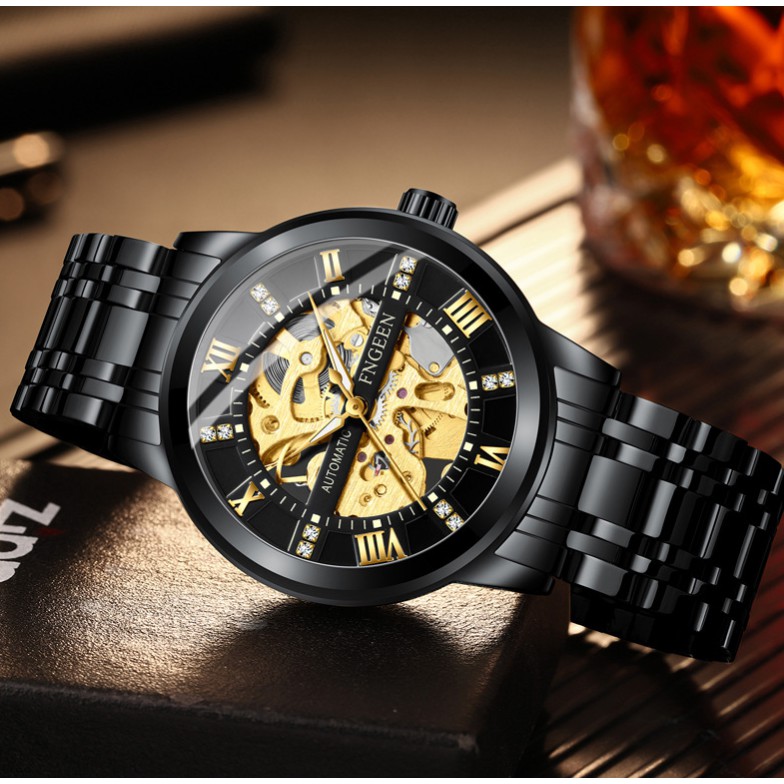 Đồng hồ cơ nam chính hãng FNGEEN lộ máy tuyệt đẹp, kiểu dáng lịch lãm, dây thép không rỉ ( Mã: AFC04 ) | BigBuy360 - bigbuy360.vn