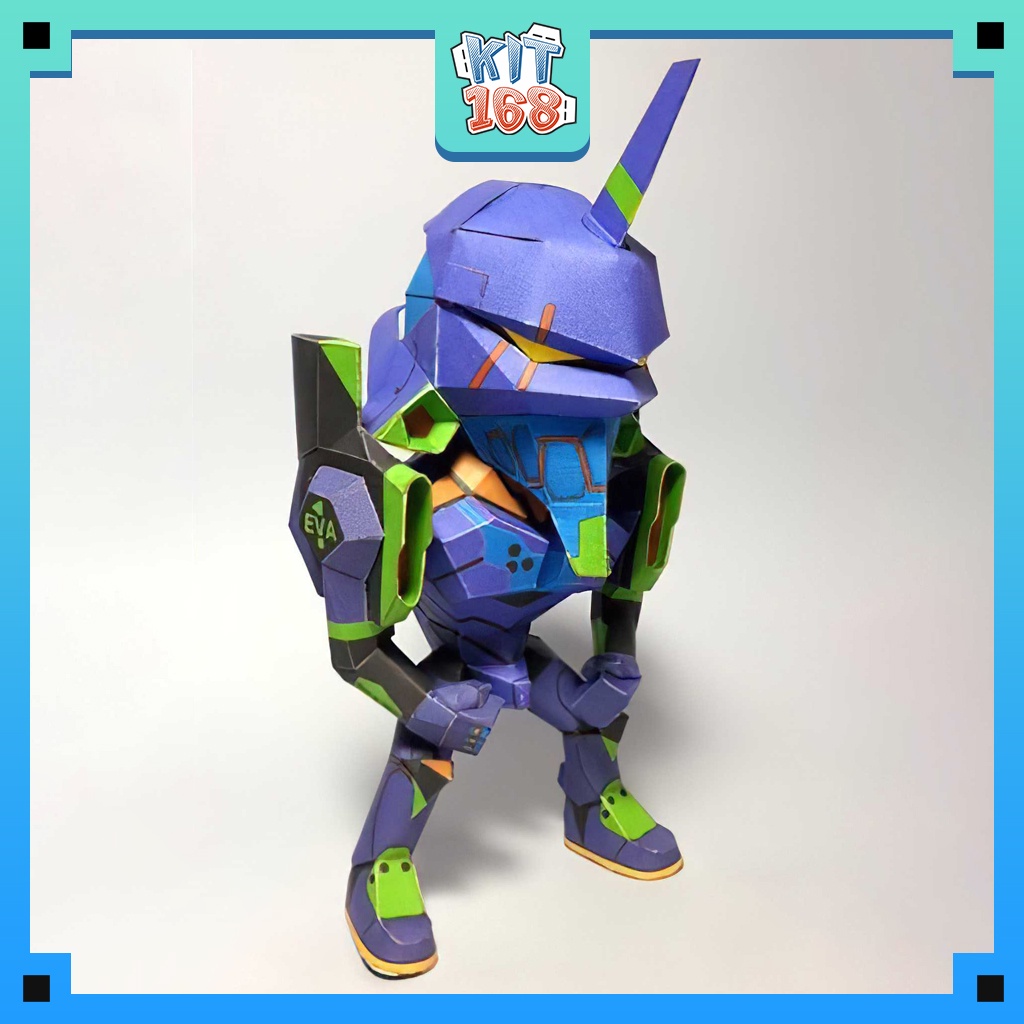 Mô hình giấy Anime Game Robot Gundam SD Unit-01 - Neon Genesis Evangelion