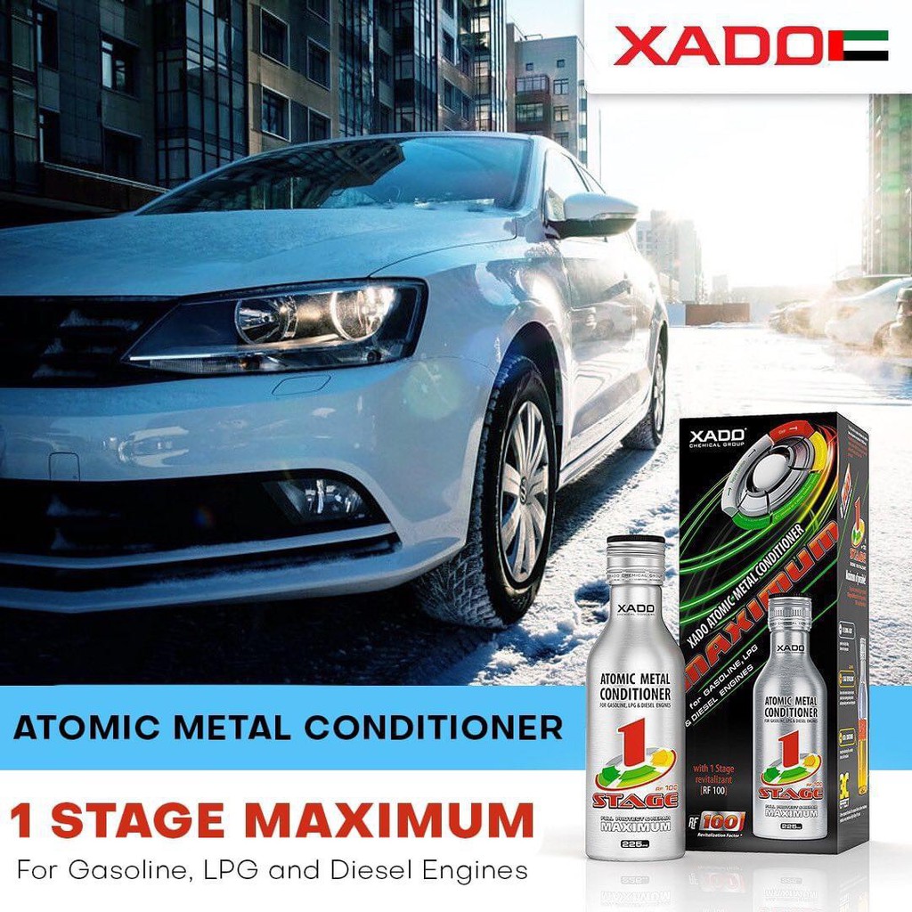 Phụ gia khôi phục động cơ xe Xado Atomic metal conditioner 1 Stage Maximum 225ml chamsocxestore