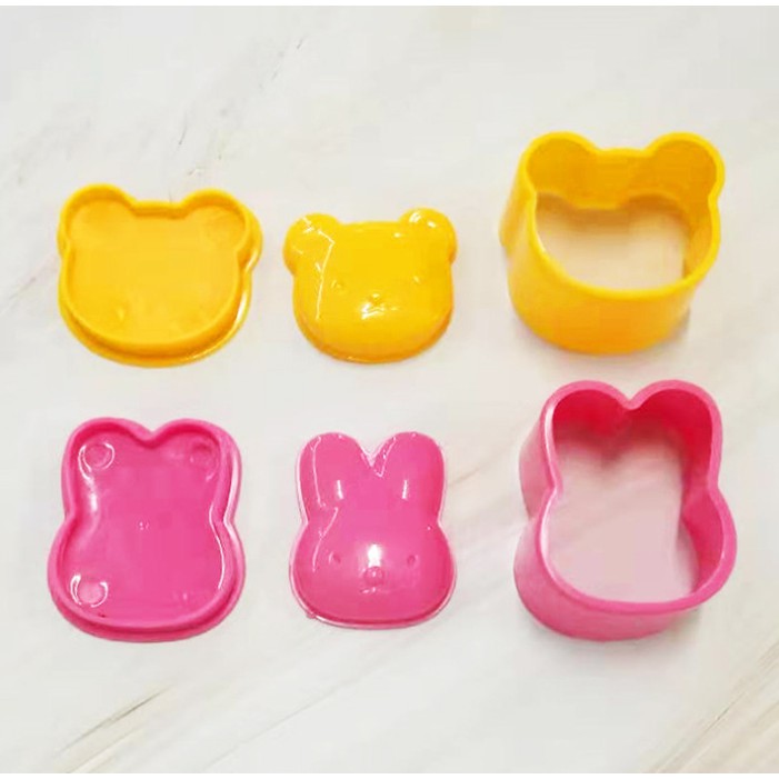 Sét 3 khuôn cơm hình thú