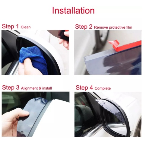 Gương Chiếu Hậu Bằng Sợi Carbon Chống Nước Mưa Tiện Dụng Cho Xe Hơi