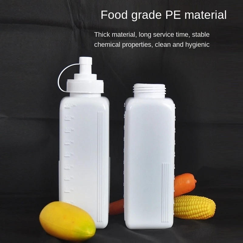 Chai nhựa đựng nước sốt chống bụi đường kính lớn dung tích 800/1000ml tiện dụng cho nhà bếp