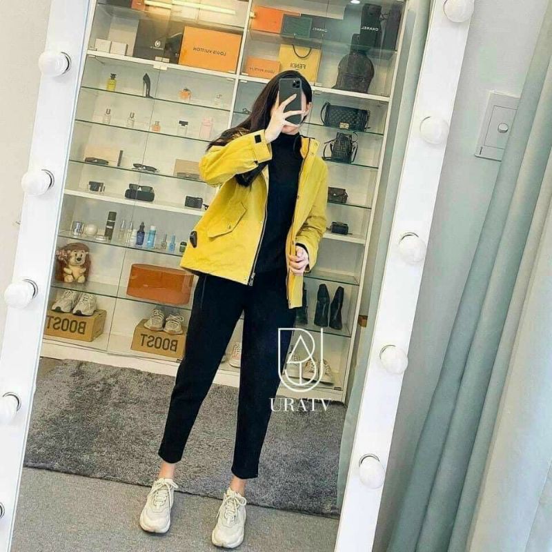 Quần tây lưng thun nữ khoá kéo hông dáng baggy chất dạ Vero Moda