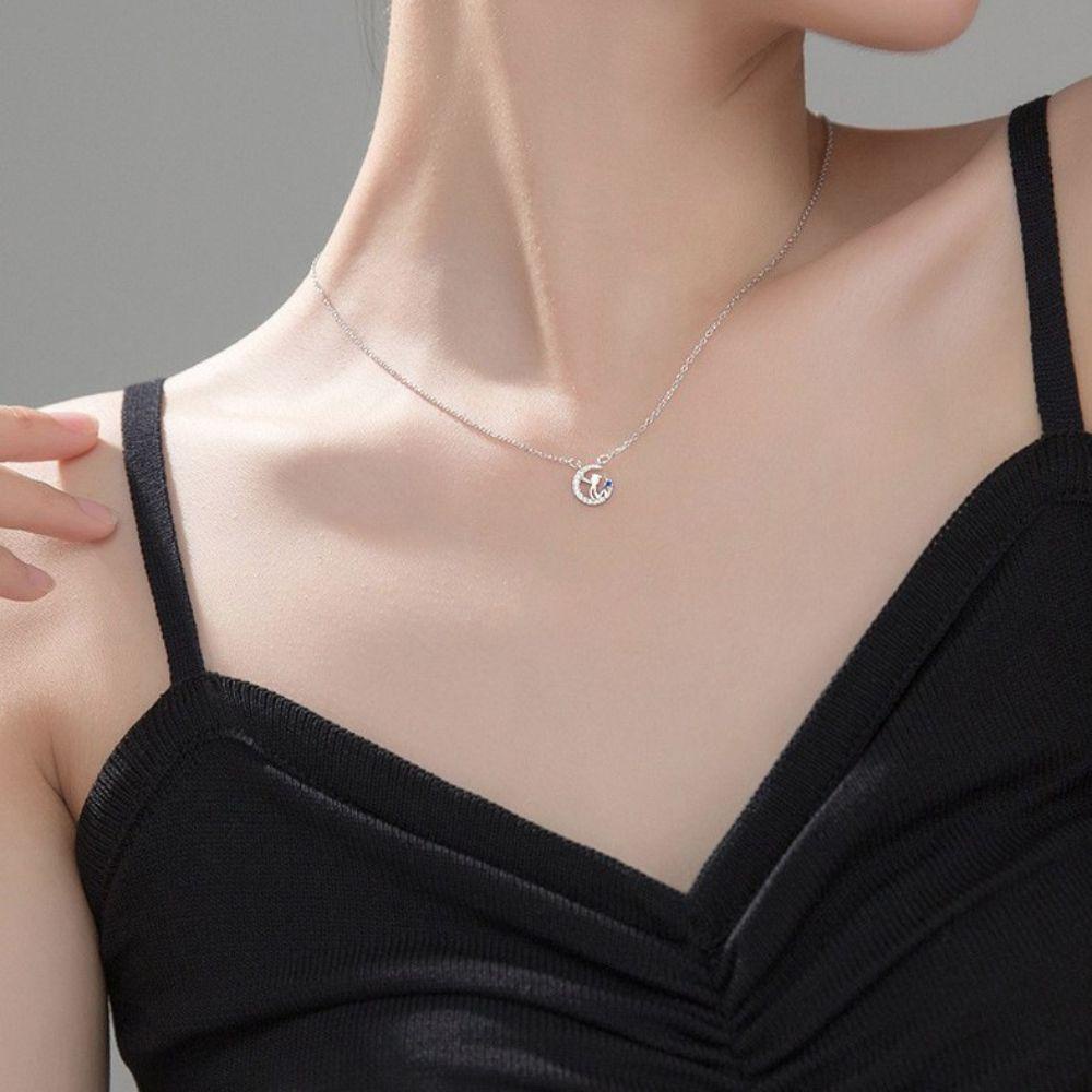 Vòng cổ Mặt Hình Hoàng Tử Bé Và Mặt Trăng Thời Trang Cho Nữ