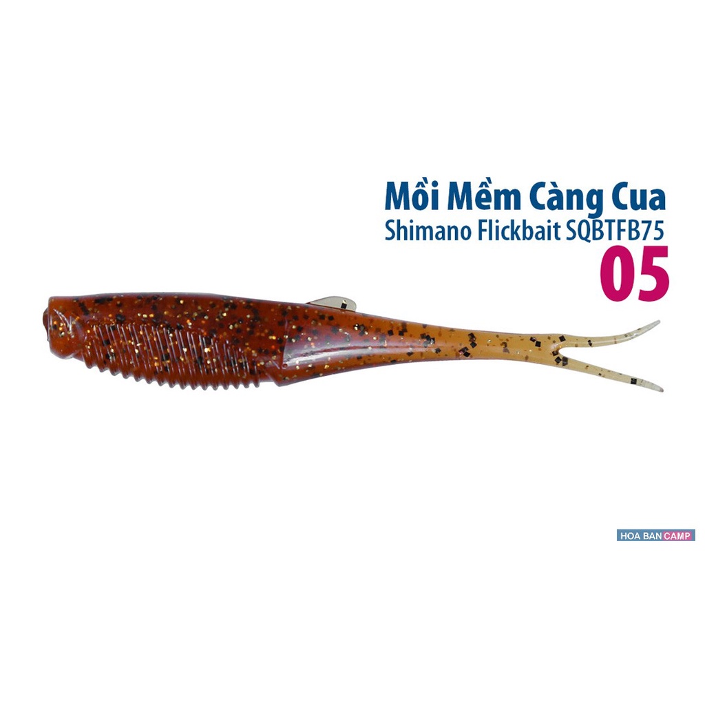 Mồi Mềm Shimano Flickbait SQBTFB75 (Càng Cua) | 7.5cm