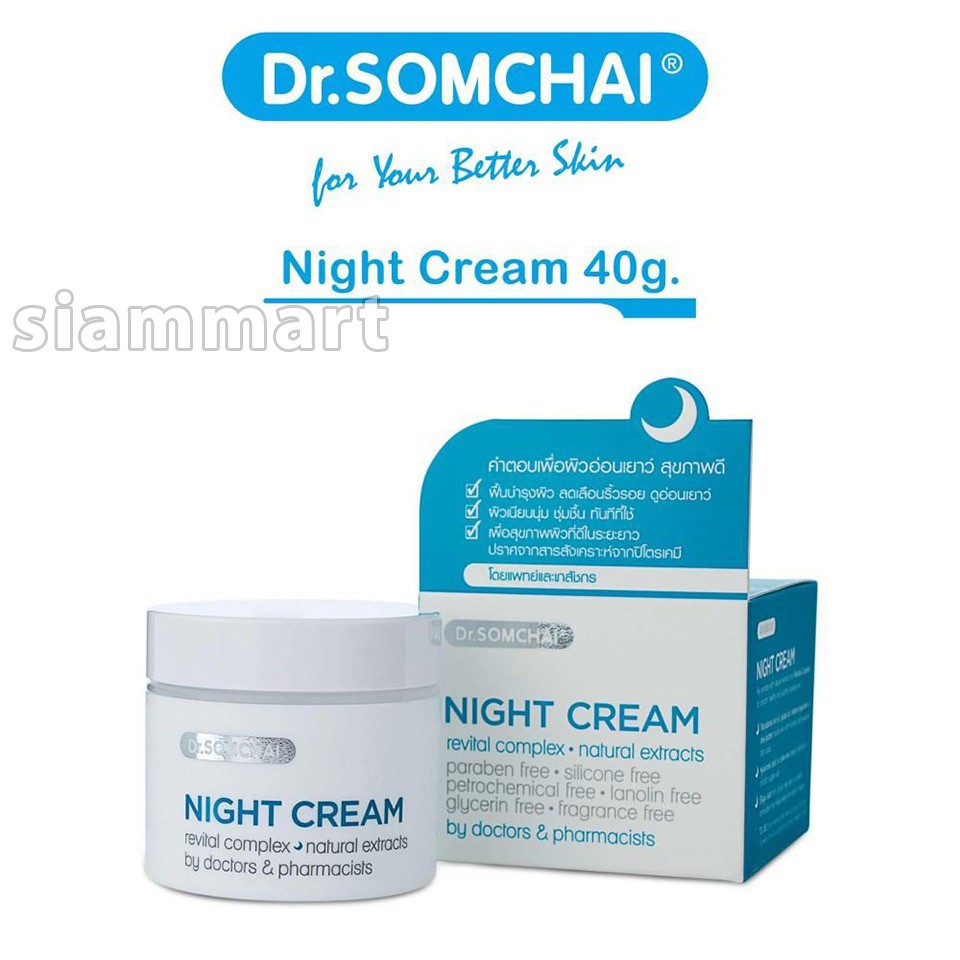 Kem dưỡng da ban đêm Dr.SOMCHAI Night Cream 40g