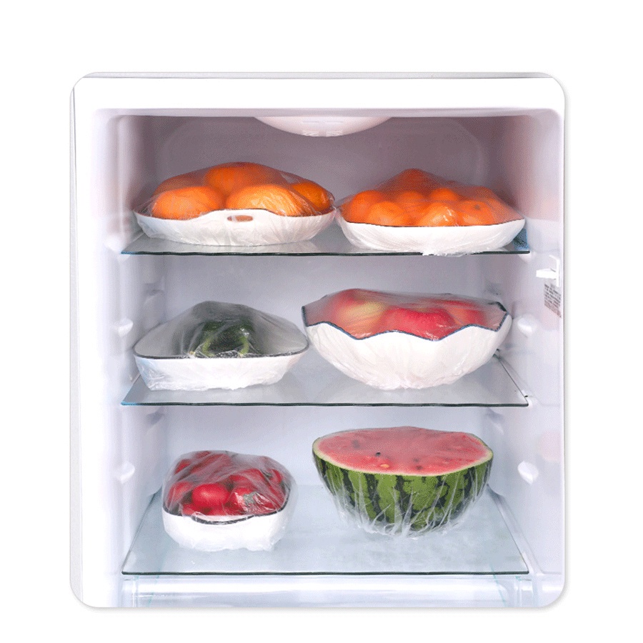 Combo Màng Bọc Thực Phẩm Co Giãn Siêu Dai Có Chun Hình Túi Gấu Set 100 Chiếc