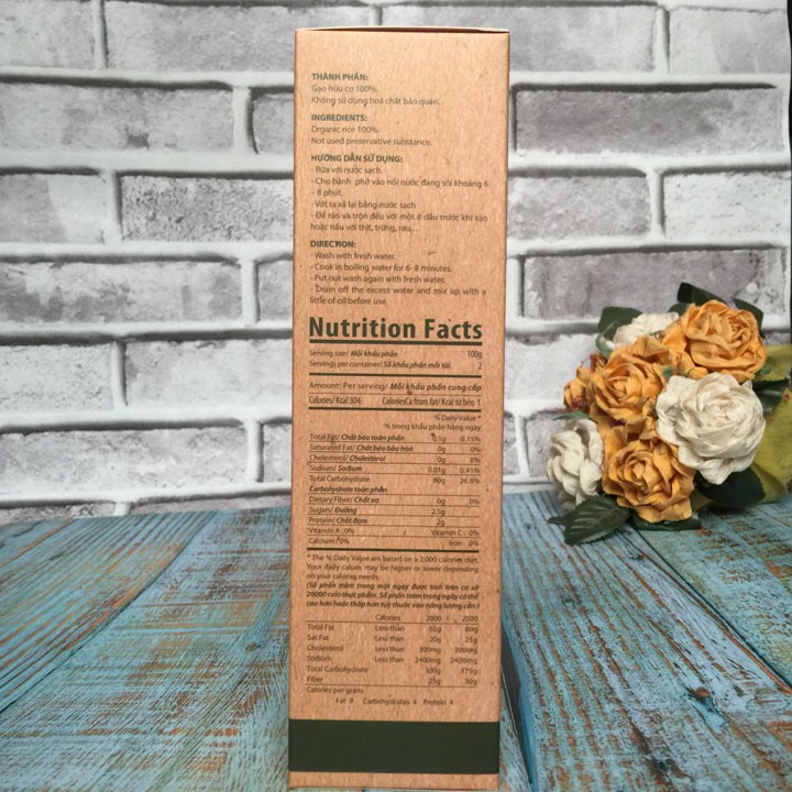 Bún Gạo Trắng Hữu Cơ Bích Chi 200g