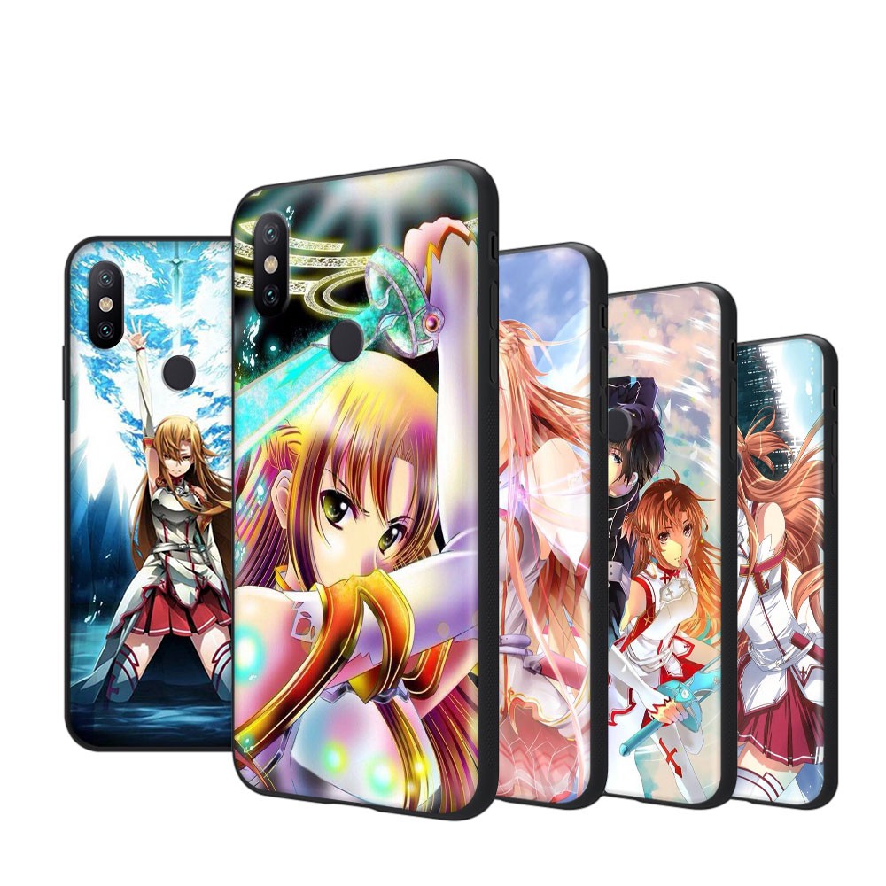 Ốp Lưng Mềm In Hình Sword Art Online Cho Xiaomi Mi A1 A2 A3 Lite 5x 6x Note 10 Pro