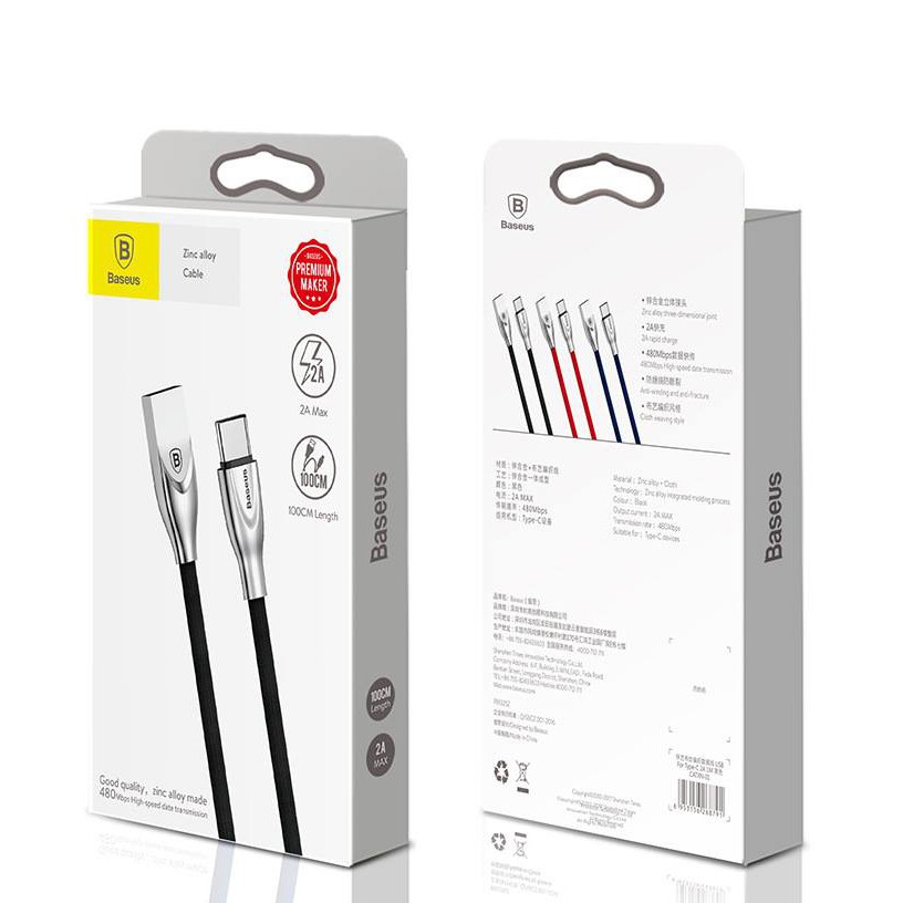 Cáp Baseus zinc Alloy 2A Type C
