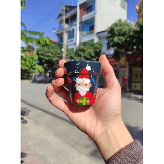 Chậu đất nung 7*7 vẽ tay ❄️❄️❄️