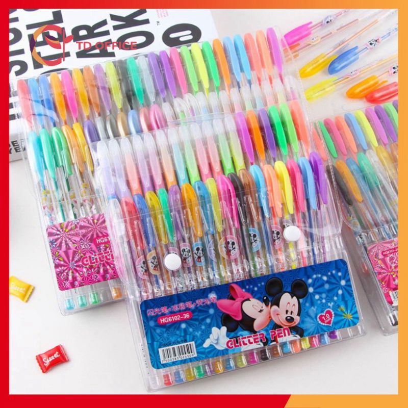 HỘP 24 BÚT MÀU NHŨ KIM TUYẾN