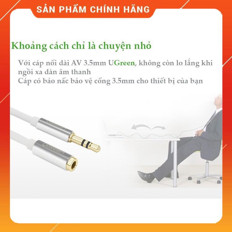 Dây cáp nối dài 3.5mm đầu đực sang 3.5mm đầu cái mạ vàng UGREEN AV118 dailyphukien