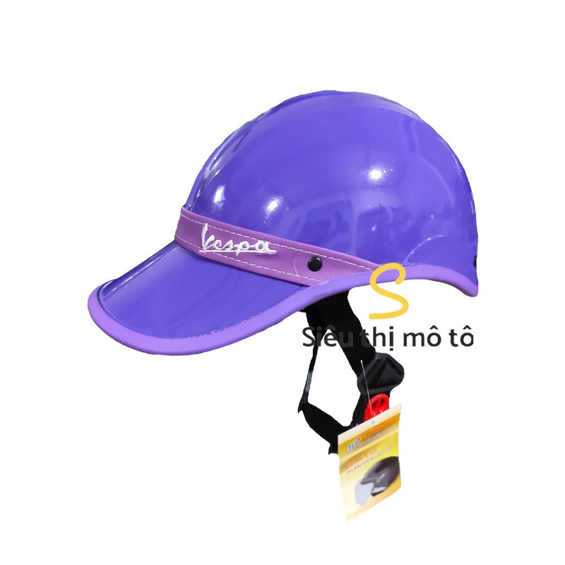 Mũ bảo hiểm Vespa viền da lưỡi trai