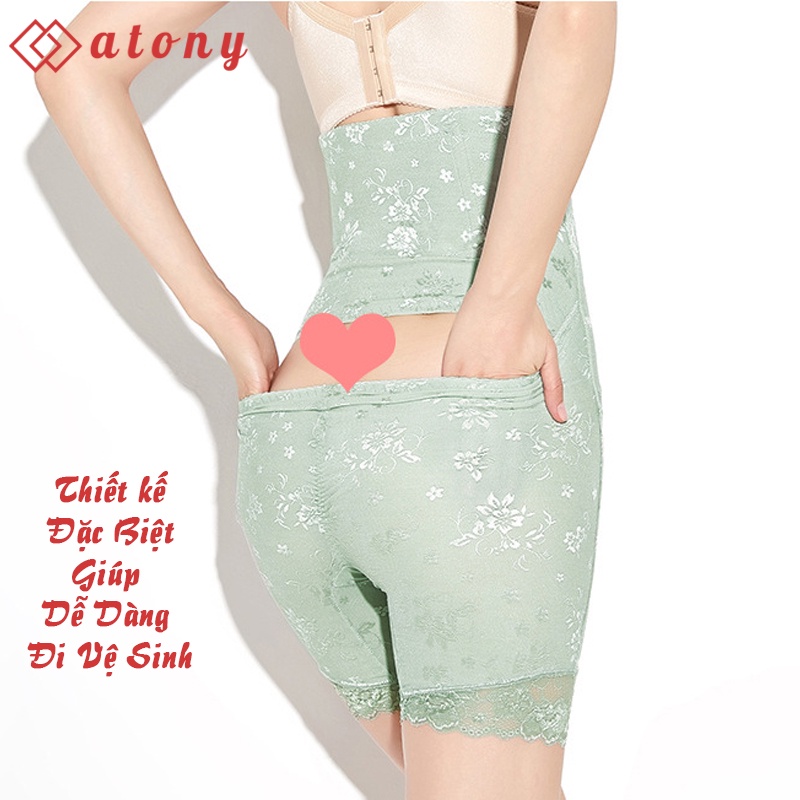 Quần Gen Nịt Bụng ATONY Có Móc Cài Định Hình Bụng, Xiết Eo Cực Đỉnh, Phối Ren Sexy Quyến Rũ | BigBuy360 - bigbuy360.vn