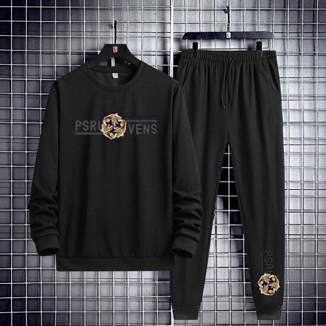 Bộ Quần Áo Nam Áo Thun Dài Tay Hình Hoa PRS VENS Quần Jogger Bo Gấu Phong Cách Thể Thao Thời Trang Zenkonam MEN QA 142