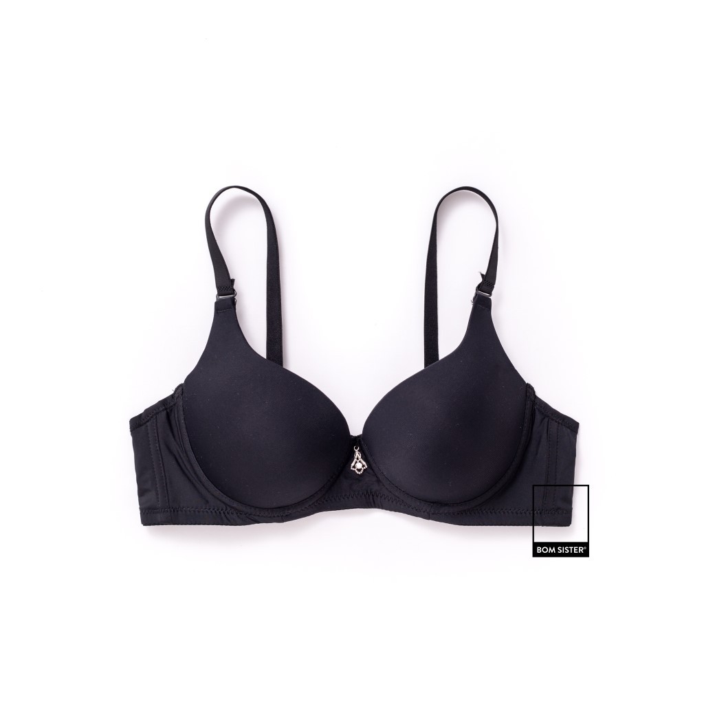 Áo lót mút vừa có gọng cúp xéo màu trơn nâng ngực tự nhiên BOM SISTER A8868 | BigBuy360 - bigbuy360.vn