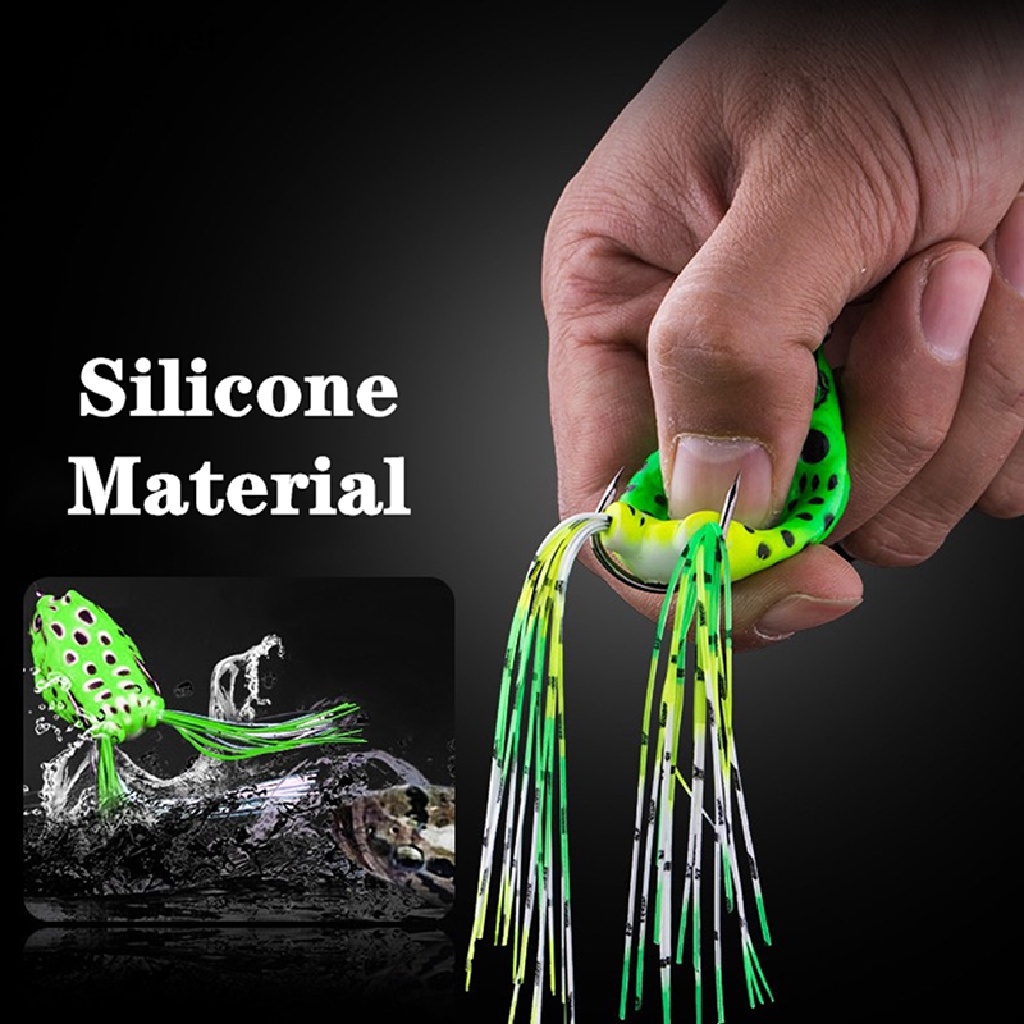 Mồi Câu Cá Nhân Tạo Hình Ếch Mềm Mại Kèm Lưỡi Câu Tiện Dụng