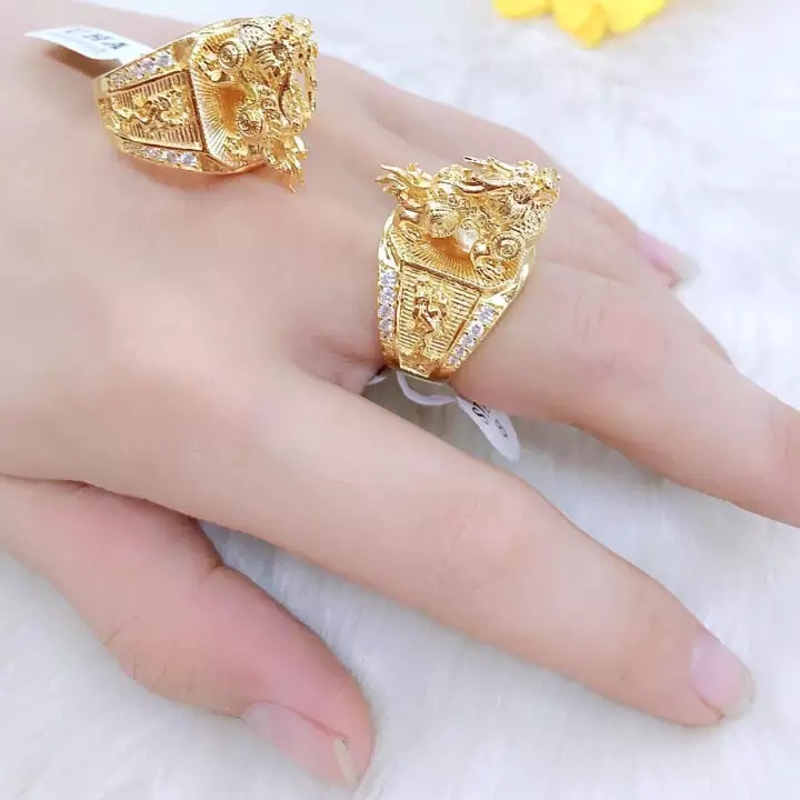 Nhẫn nam đẹp hình kỳ lân cao cấp thiết kế bền màu