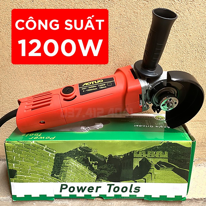 Máy mài góc cầm tay AOTUO 1200W - Máy Cắt Công Suất Lớn - 100% Lõi đồng, Siêu bền