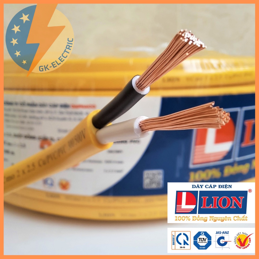 Dây điện đôi LION VCmo 2 x 2.5 - màu ngẫu nhiên