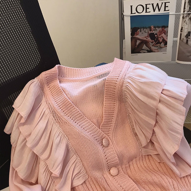 Áo Sweater Cổ Chữ V Thiết Kế Mới Thời Trang Theo Phong Cách Pháp Cho Nữ  tao bao