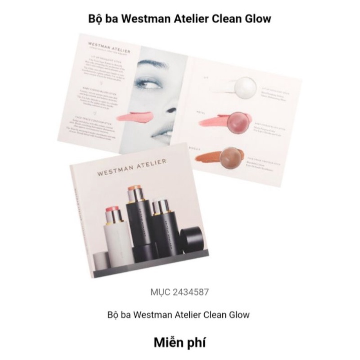 Mẫu Thử Trang Điểm Westman Atelier Les Petites Clean Glow Trio