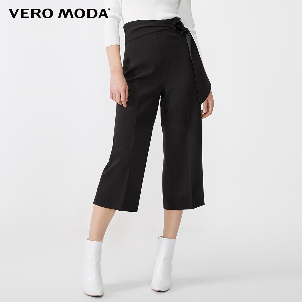 Vero Moda Quần Lửng Ống Rộng Cạp Cao Cho Nữ Quần Lửng 32016J513