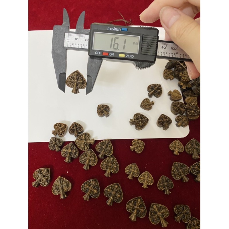 Charm Kim Cang Bồ Đề Sánh Chìm - size lớn 19mm - charm gỗ Trầm Hương Sánh Chìm