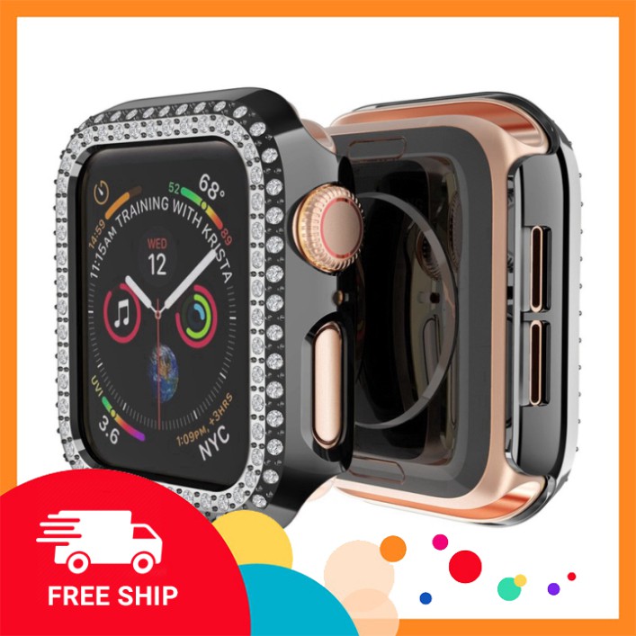 CHÍNH HÃNG Ốp bảo vệ đồng hồ thông minh đính đá cho Apple Watch Series 6 SE 5 4 3 2 1 38mm 40mm 42mm 44mm SẢN PHẨM BÁN C