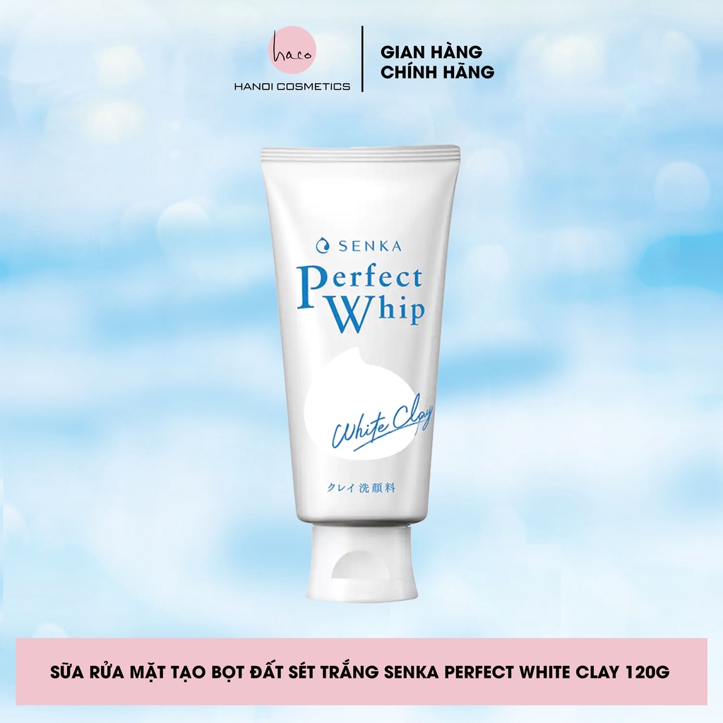 Sữa rửa mặt tạo bọt đất sét trắng Senka Perfect White Clay 120g