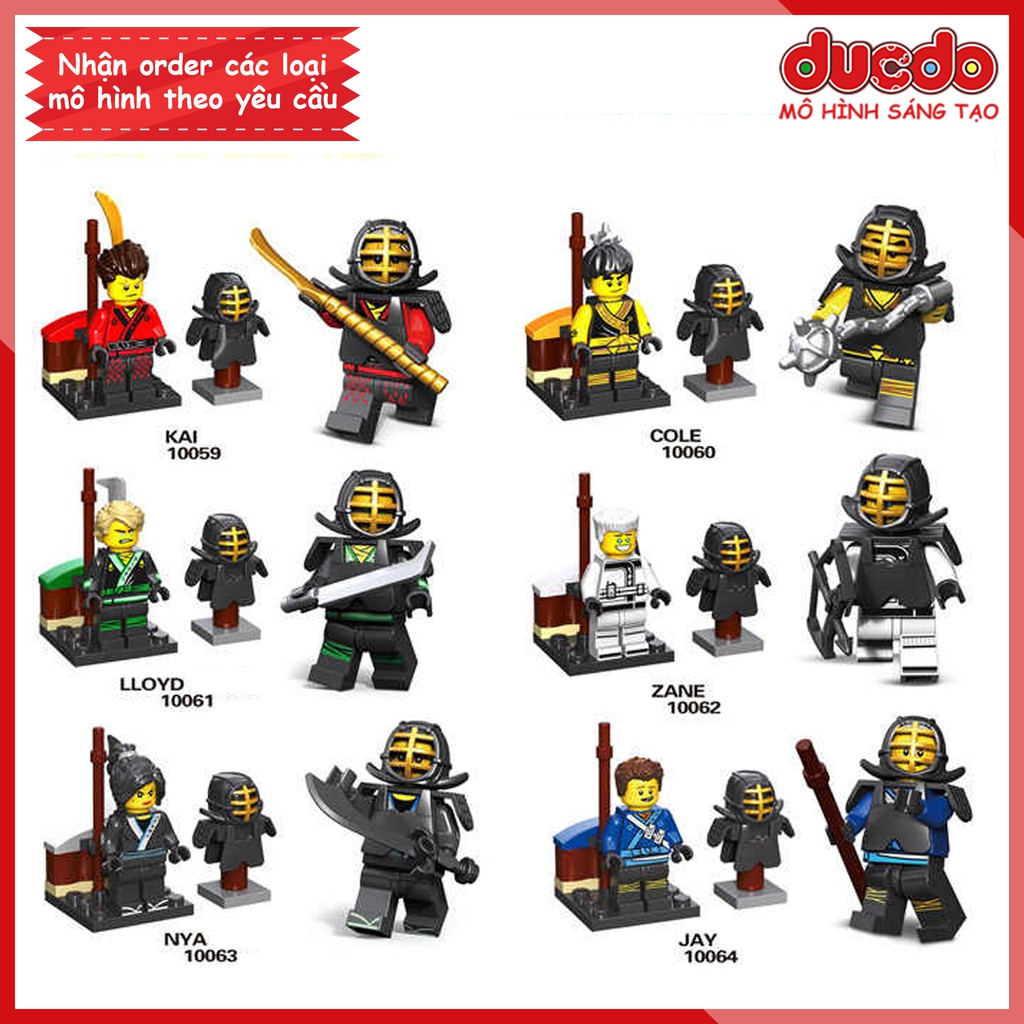 Combo 6 nhân vật Ninjago DECOOL 10059 - 10064 | Đồ chơi Lắp ghép Xếp hình Minifigures Mini Ninja Mô hình