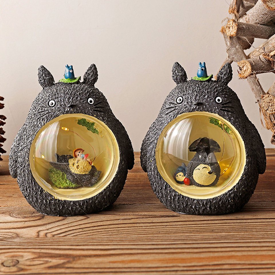 Studio Ghibli Totoro Figures LED Mô hình ánh sáng ban đêm Đồ chơi Anime Totoro Ngôi sao Đồ chơi