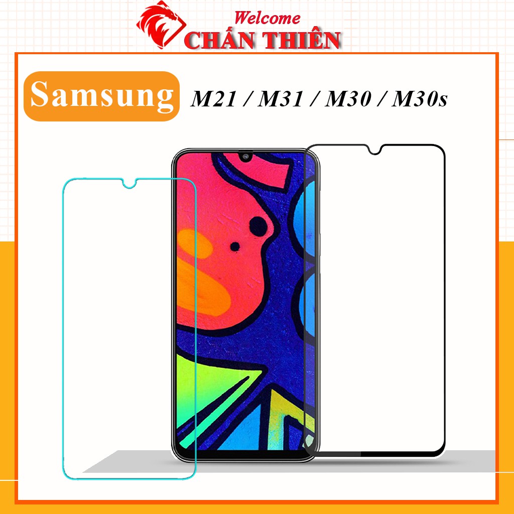 [Loại Xịn] Kính Cường Lực Samsung M21 M31 M30 M30s Full Màn Trong Suốt Cảm Ứng Mượt Tặng Kèm khăn lau