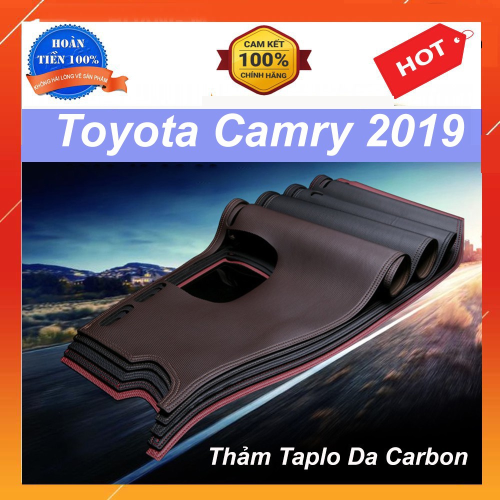 [Mã LIFEAUMAY giảm 10% tối đa 30k đơn 150k] Thảm Taplo Da Carbon Xe Camry 2019 2020 2021 2022