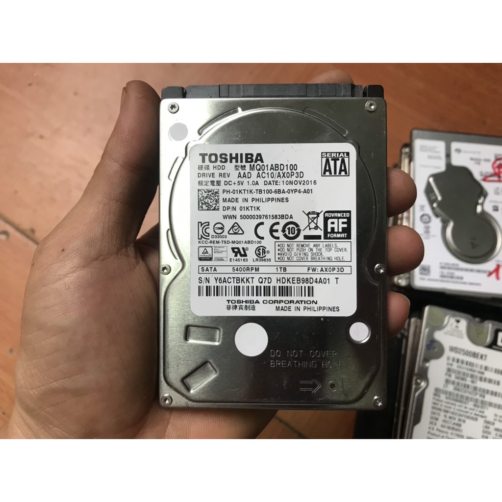 ổ cứng cho laptop Toshiba 1000GB 1TB 5400RPM sata 2 3 GB/s 2.5 &quot; inch 9mm hdd 100% Good MQ01ABD100