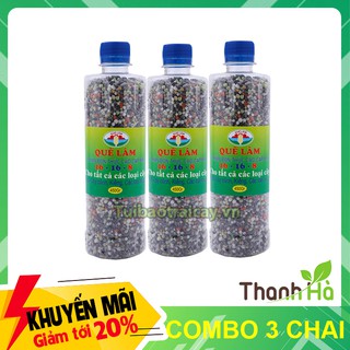 Combo 3 chai - Phân bón Quế Lâm NPK 16-16-8 dùng cho hoa cây cảnh - T16.2