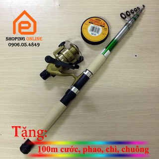 Combo Cần câu Máy rút giá rẻ + Cước xịn và phao lưỡi chì