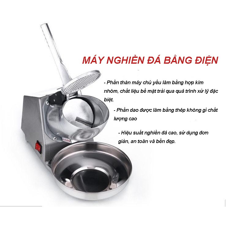 MÁY BÀO ĐÁ, XAY ĐÁ TUYẾT, NGHIỀN ĐÁ cắm điện xay siêu mịn, 2 lưỡi dao - Hàng nhập khẩu - LB26212 - 1644SP