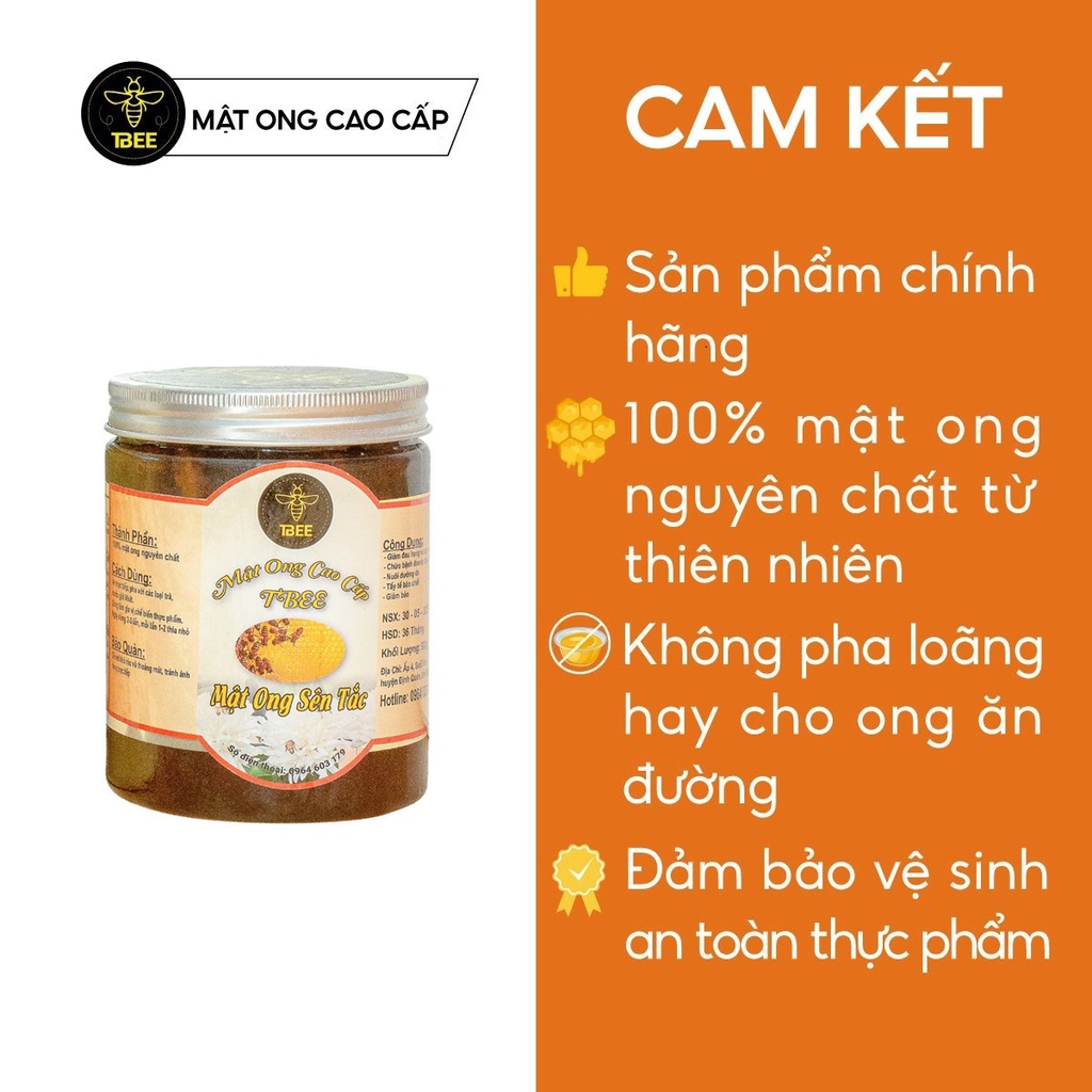 Mật ong sên tắc nguyên chất Tbee loại tốt nhất không pha tạp