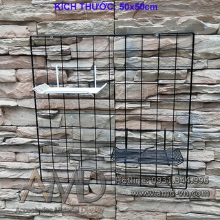 Tấm lưới trang trí bọc nhựa 50*50cm