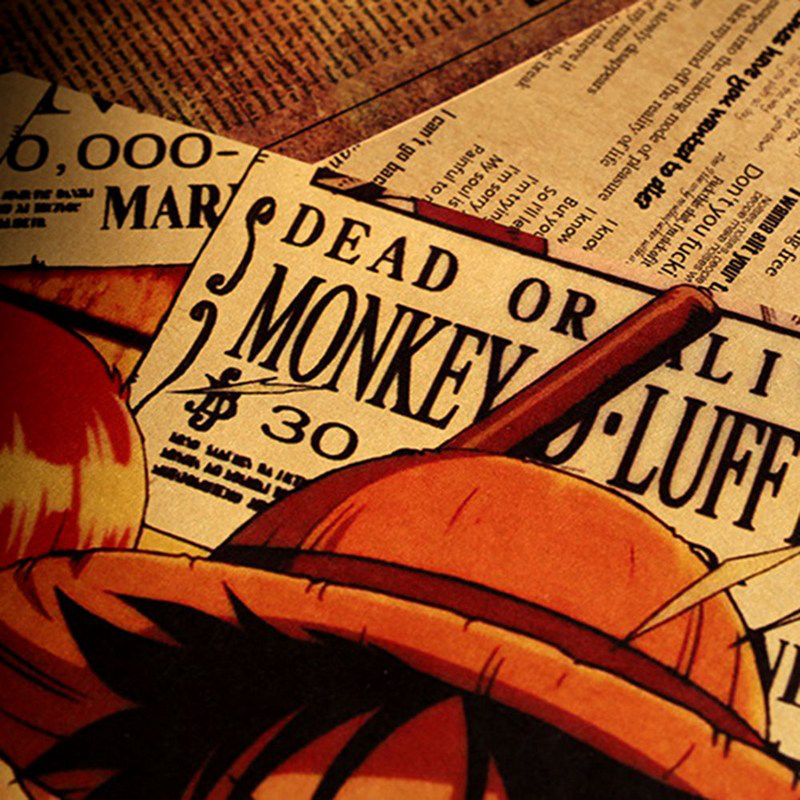 1 Tấm Poster Vẽ Hình Nhân Vật Anime One Piece