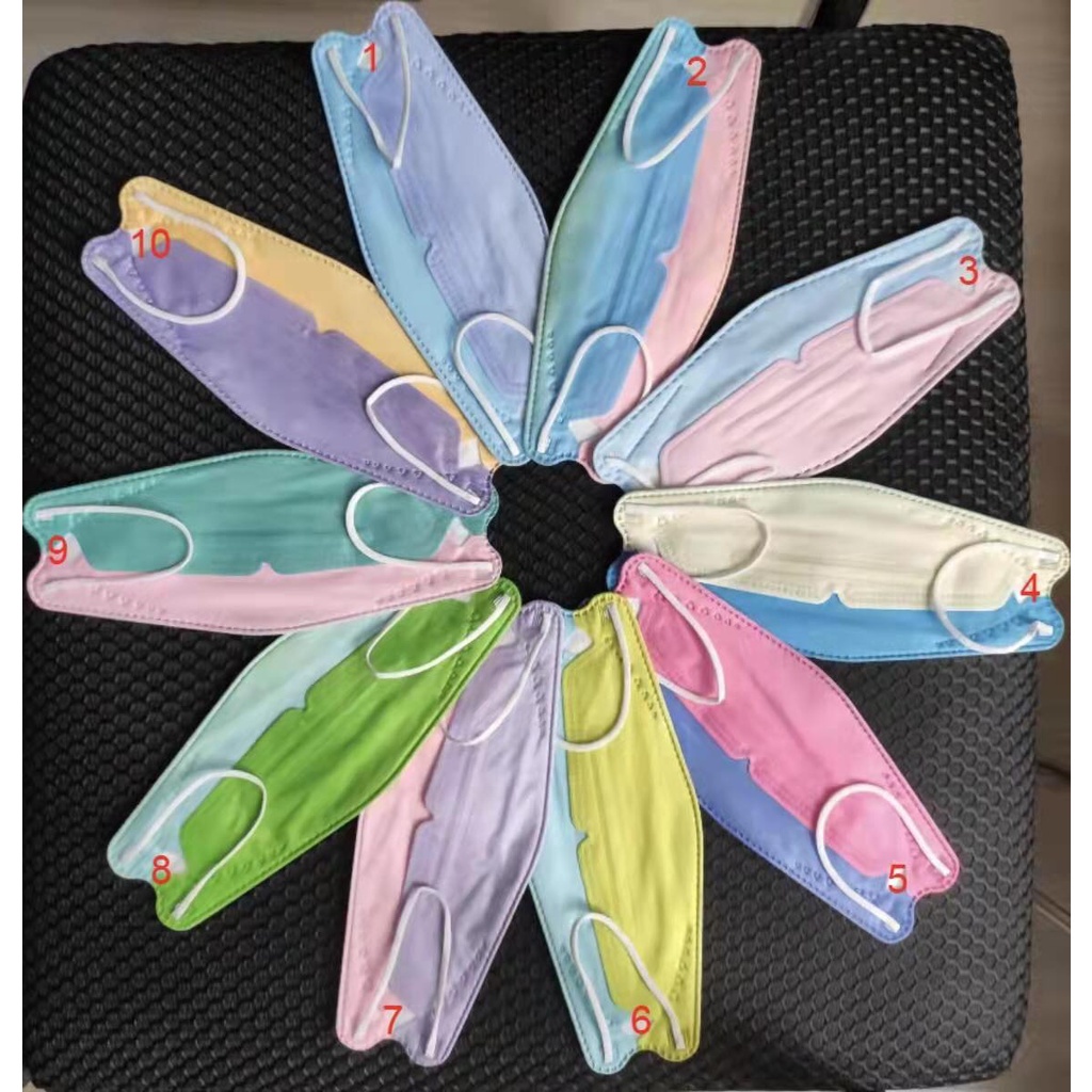 Khẩu trang KF94 màu sắc cầu vồng 4 lớp hottrend phong cách Ombre chống bụi bẩn và vi khuẩn hiệu quả | BigBuy360 - bigbuy360.vn