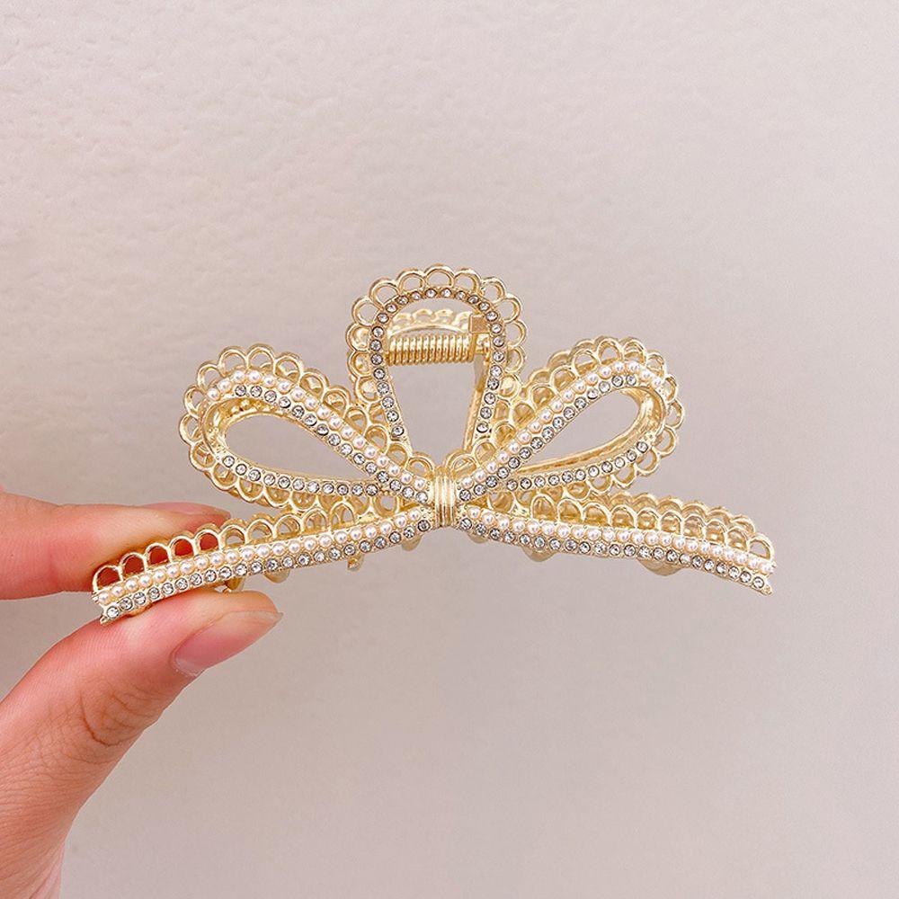 Kẹp Tóc Càng Cua Đính Nơ Phong Cách Vintage Cho Nữ Giá Đỡ