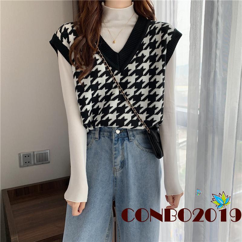 Áo Nữ Không Tay Cổ Chữ V Họa Tiết Hình Học Thời Trang | BigBuy360 - bigbuy360.vn