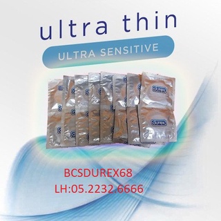 Bao cao su Durex Invisible [MỎNG NHẤT THẾ GIỚI] Hộp 3 chiếc (che tên sản phẩm khi giao tuyệt đối bảo mật)