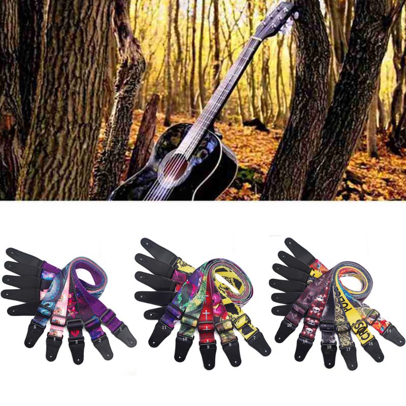 Dây Nylon Đeo Đàn Guitar Điện / Guitar Bass Nhiều Màu Sắc Tùy Chỉnh 12 Cái