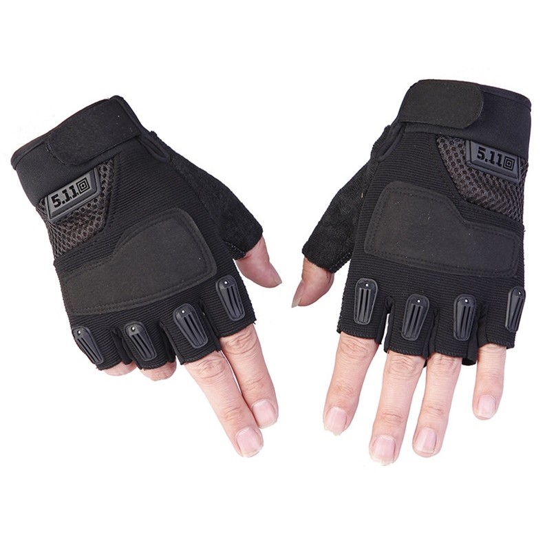 Găng tay hở ngón 511 bán sỉ, bao tay có gù mềm bảo vệ phượt motor pkl, đi xe máy xe đạp cụt ngón | BigBuy360 - bigbuy360.vn