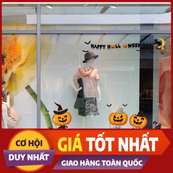 [HANG UY TÍN - GIÁ RẺ] Decal trang trí tường - Halloween Bí Đỏ Vui Vẻ chơi lễ 07