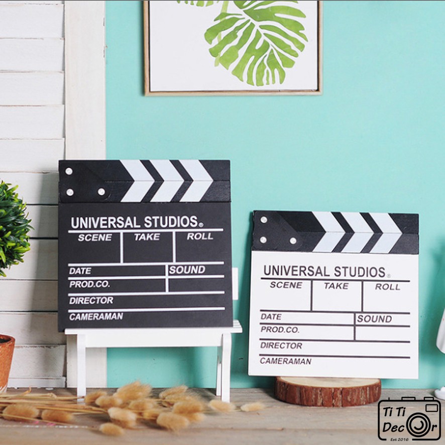 Bảng phim clapper board đạo diễn trang trí chụp ảnh, decor nhà cửa, cửa hàng